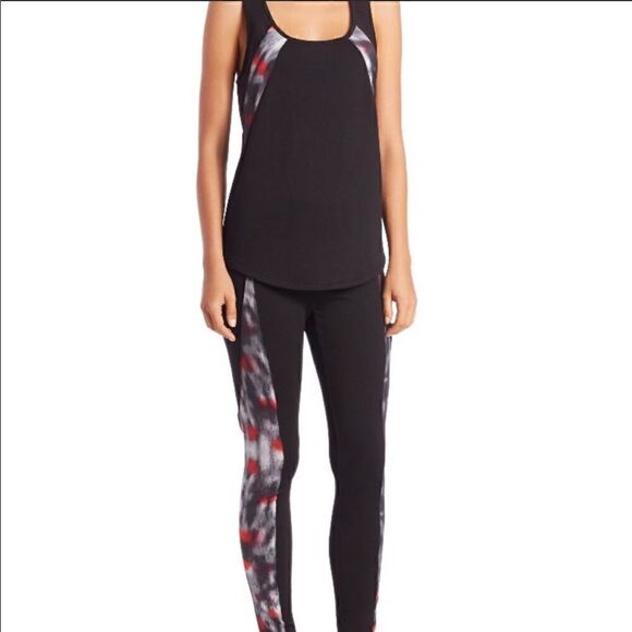 NWT ELIE TAHARI Dianna Knit Red/Black Tank Top - Picture 2 of 7